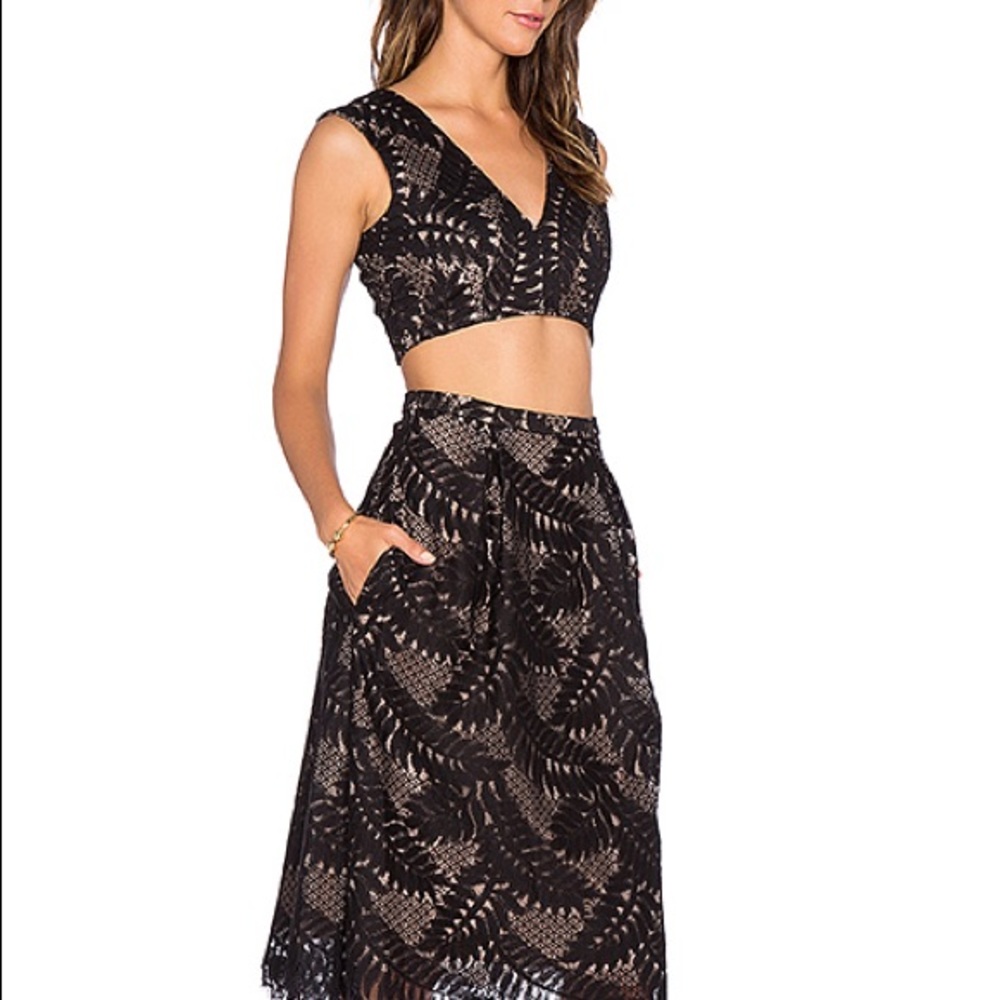 Bcbgmaxazria Tyrah two piece lace set